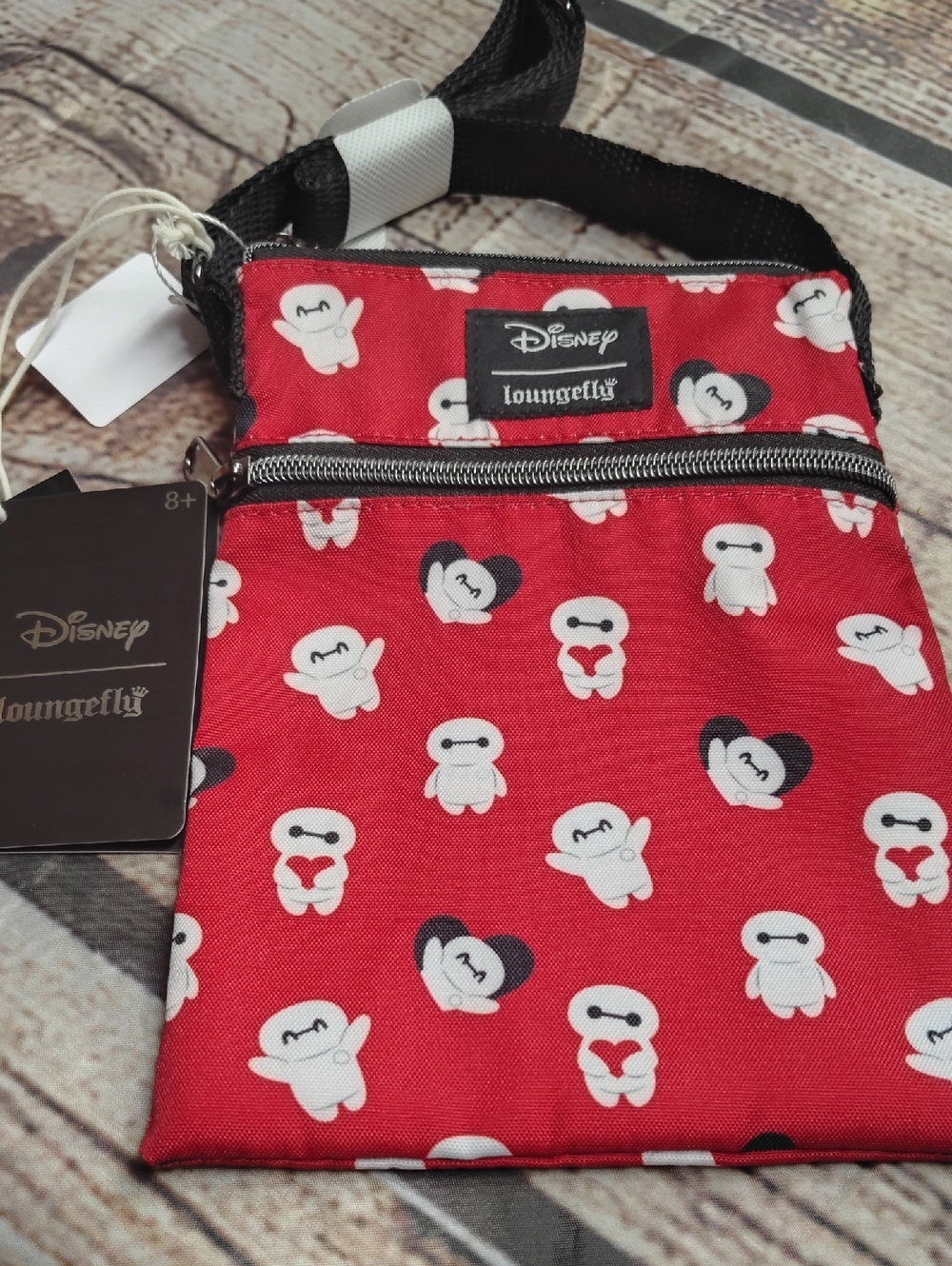Loungefly Red Baymax Pattern Mini Crossbody Bag